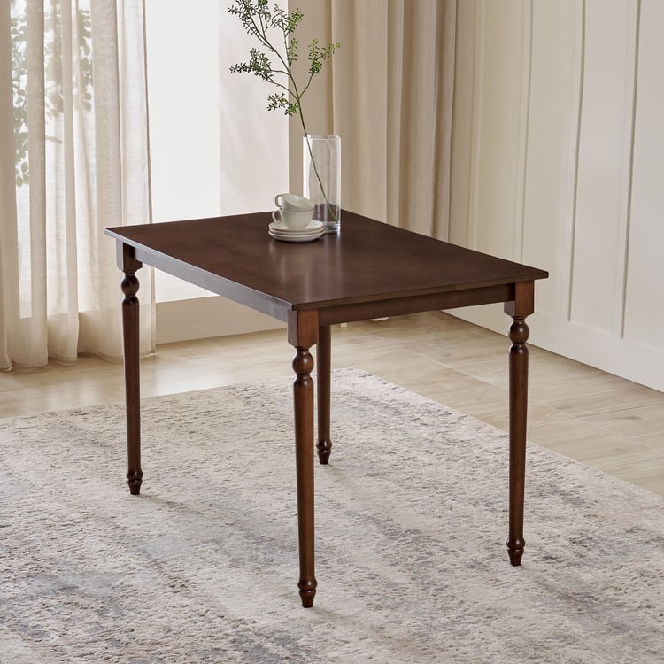 Helios Franklin Solid Wood 4-Seater Dining Table - Walnut