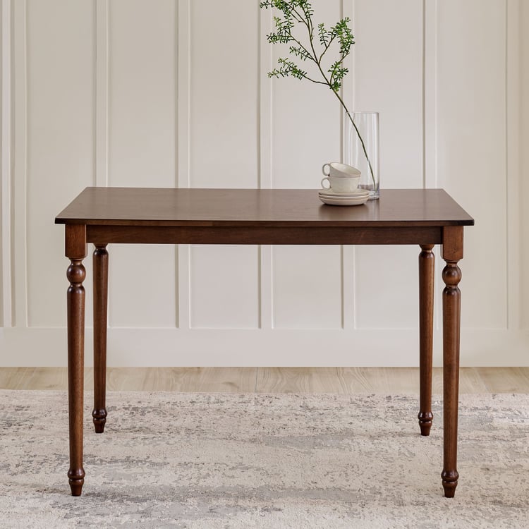 Helios Franklin Solid Wood 4-Seater Dining Table - Walnut