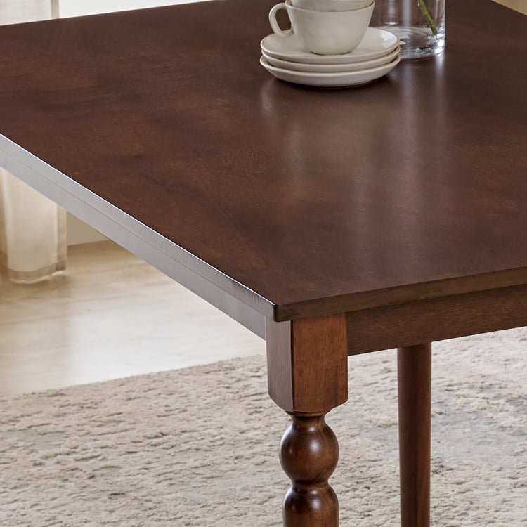 Helios Franklin Solid Wood 4-Seater Dining Table - Walnut