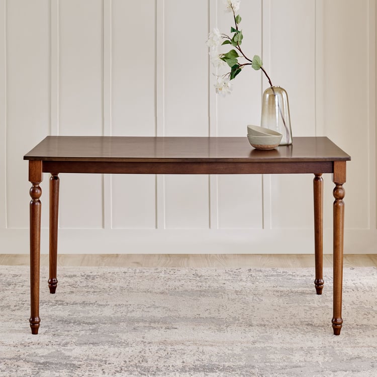 Helios Franklin Solid Wood 6-Seater Dining Table - Walnut