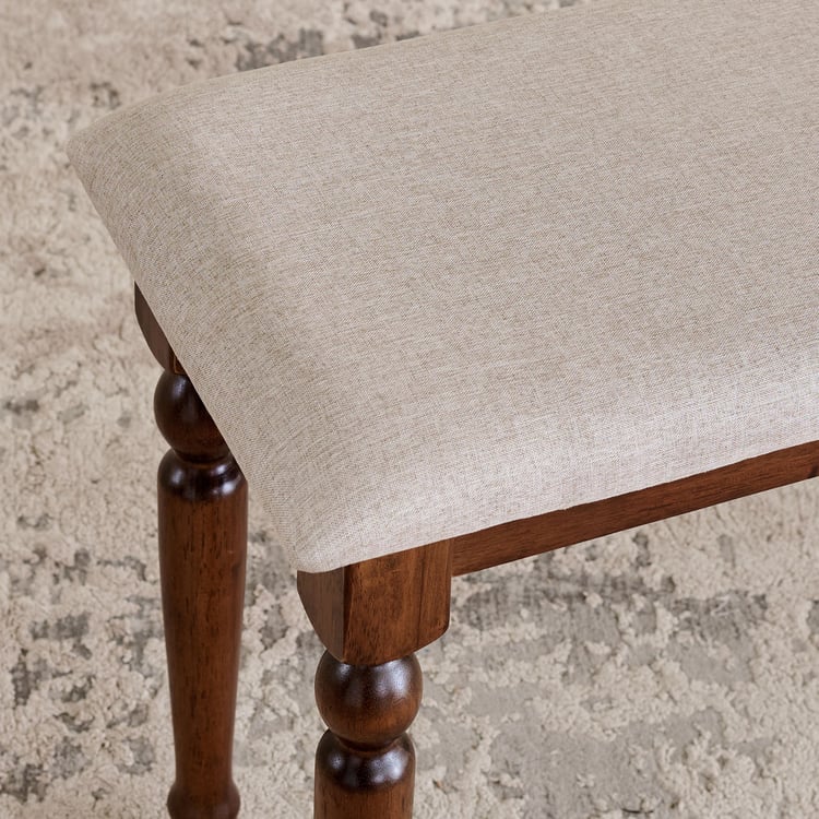 Helios Franklin Fabric Dining Bench - Beige