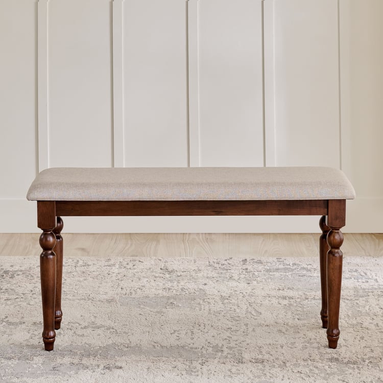 Helios Franklin Fabric Dining Bench - Beige