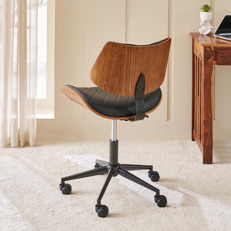 Charles Faux Leather Office Chair - Black