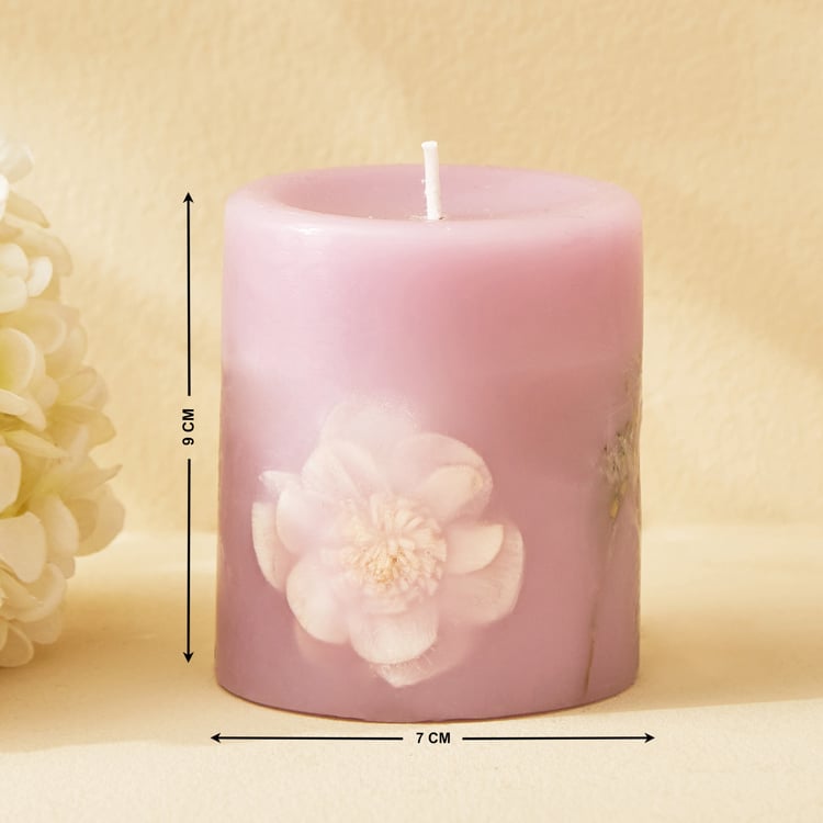 Moksha Lavender and Fougere Scented Pillar Candle