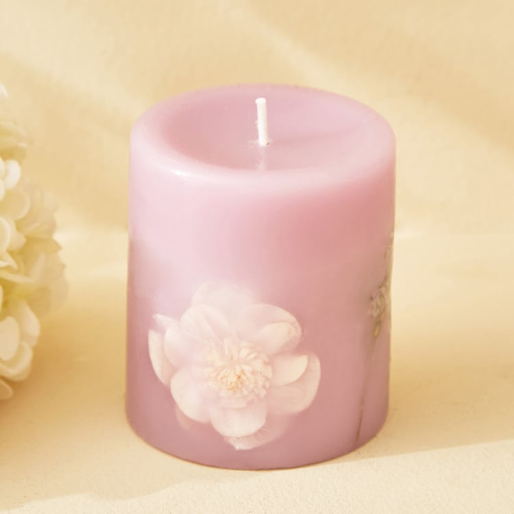 Moksha Lavender and Fougere Scented Pillar Candle