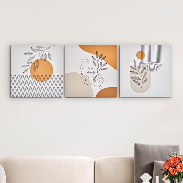 Breeza Vogue Set of 3 Canvas Picture Frames - 40x40cm
