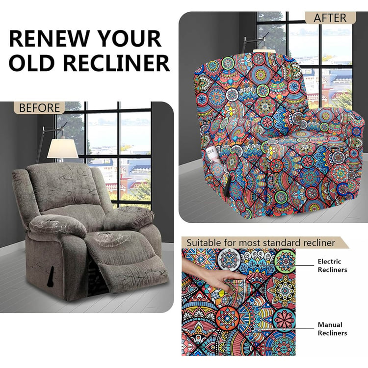 CORTINA Printed 1-Seater Recliner Cover