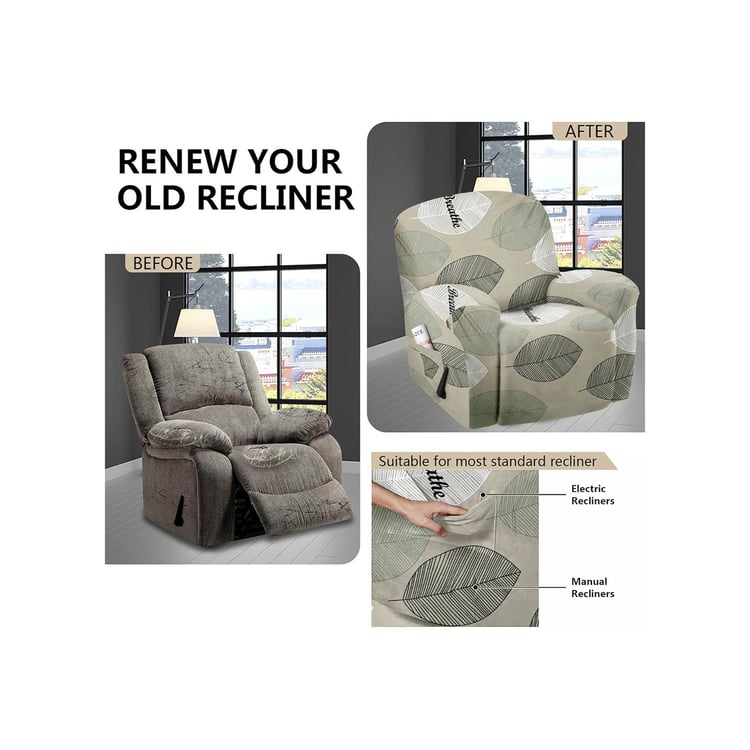 CORTINA Printed 1-Seater Recliner Cover