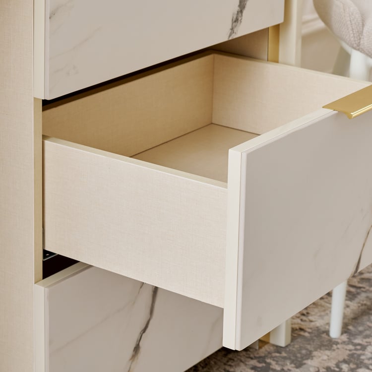 Modern Radiance Study Desk - Cream