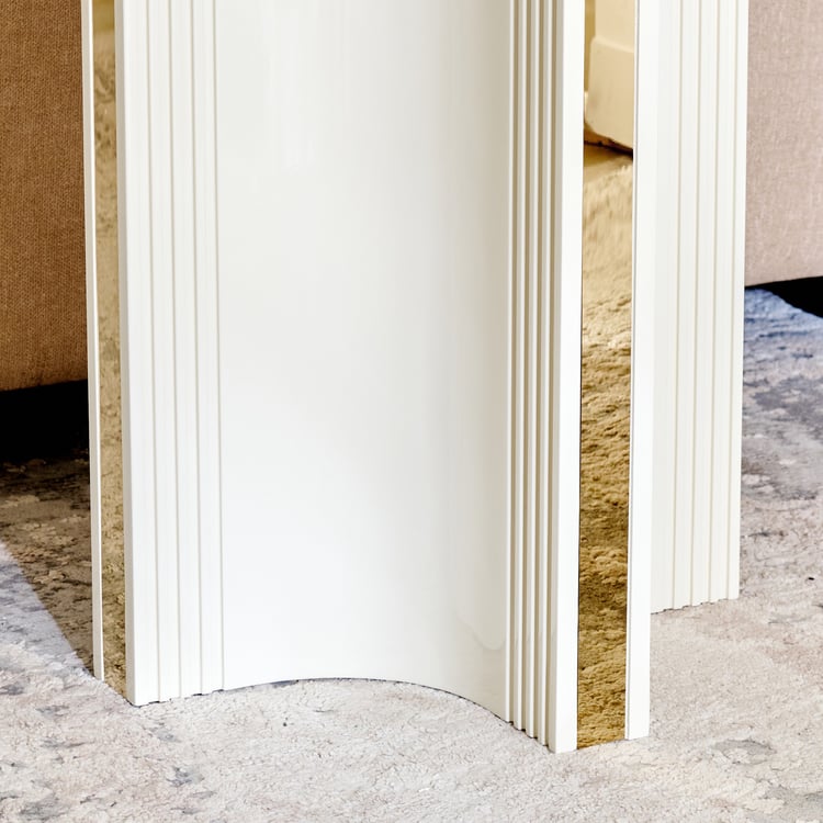 Modern Radiance Ceramic Top End Table - Cream