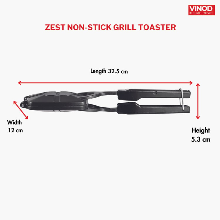 VINOD Zest Aluminium Non-Stick Grill Toaster