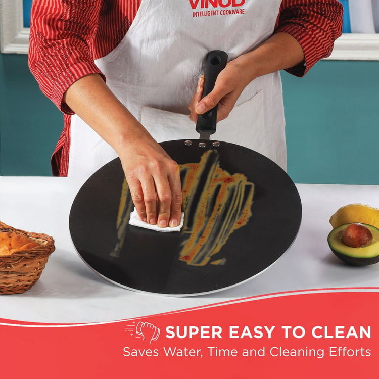 VINOD Zest Aluminium Non-Stick Flat Multi Tawa - 28cm