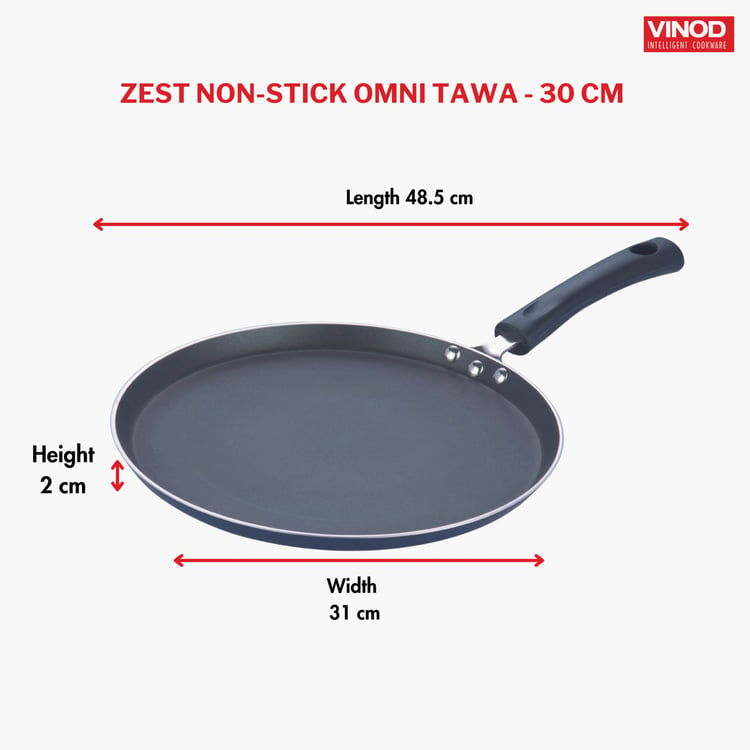 VINOD Zest Aluminium Non-Stick Dosa Tawa - 30cm