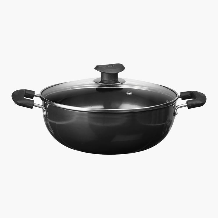 VINOD Aluminium Hard Anodized Kadai with Lid - 2.6L