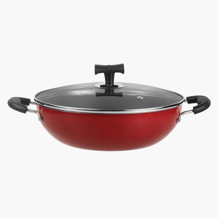 VINOD Popular Aluminium Non-Stick Kadai with Lid - 2L