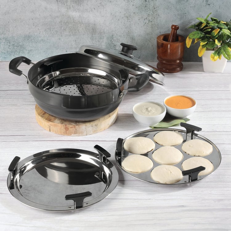 VINOD 6Pcs Aluminium Hard Anodized Cookware Set