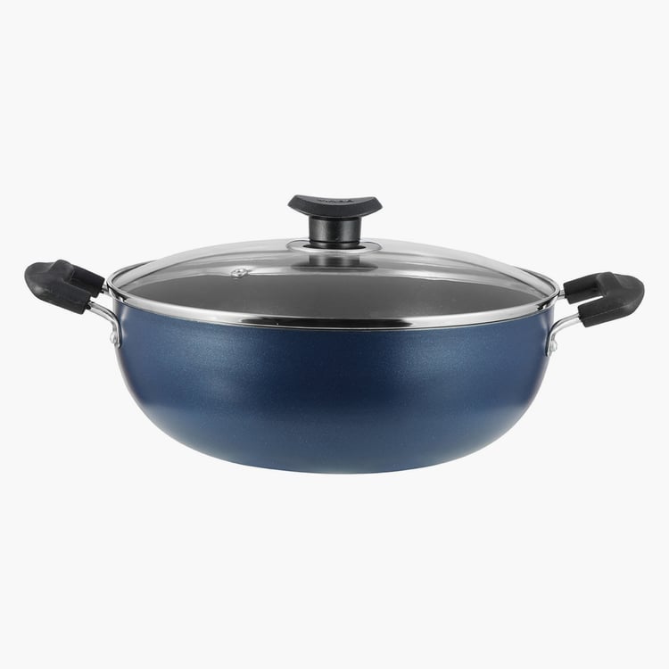 VINOD Zest Aluminium Non-Stick Kadai with Lid - 2L