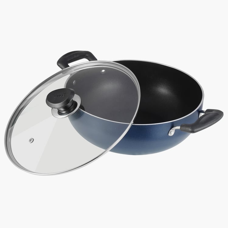 VINOD Zest Aluminium Non-Stick Kadai with Lid - 2L