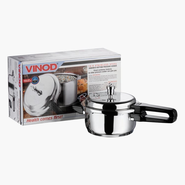 VINOD 18/8 Stainless Steel Pressure Cooker - 2L