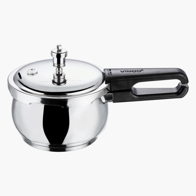 VINOD Splendid Plus 18/8 Stainless Steel Pressure Cooker with Glass Lid - 1.5L