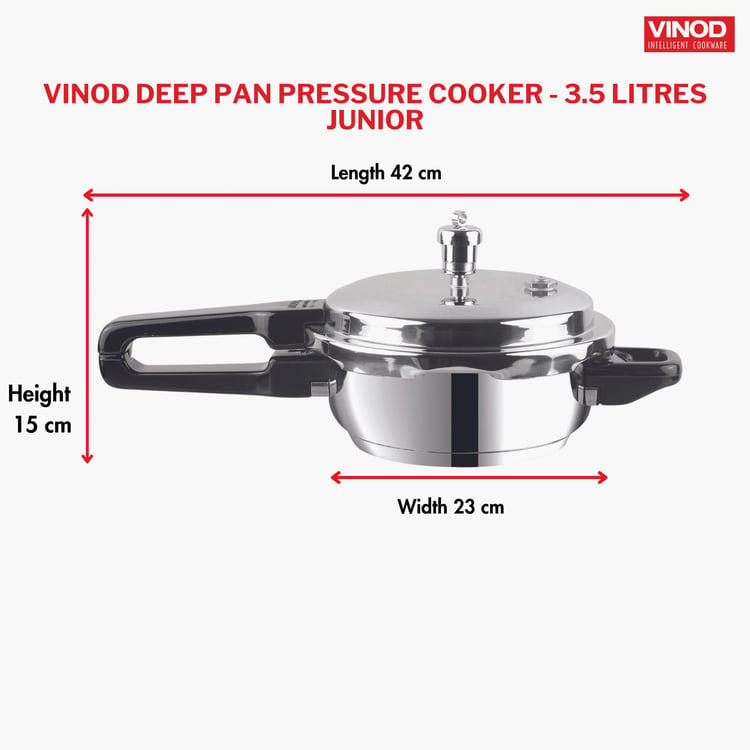 VINOD 18/8 Stainless Steel Pressure Cooker - 3.5L