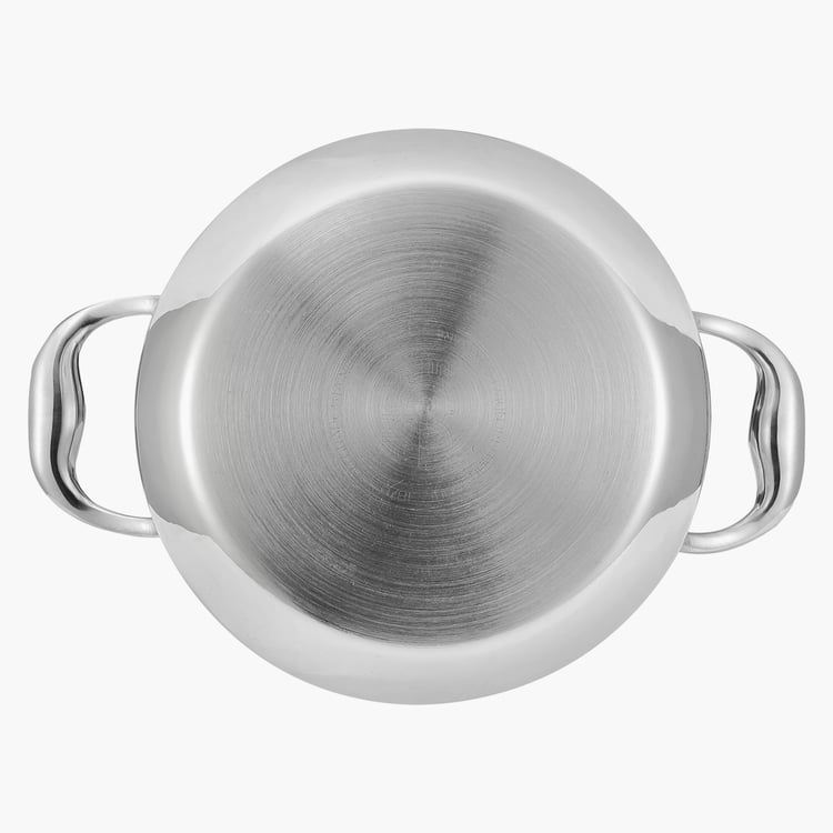 VINOD Platinum Triply Stainless Steel Sauce Pot with Lid - 2.5L