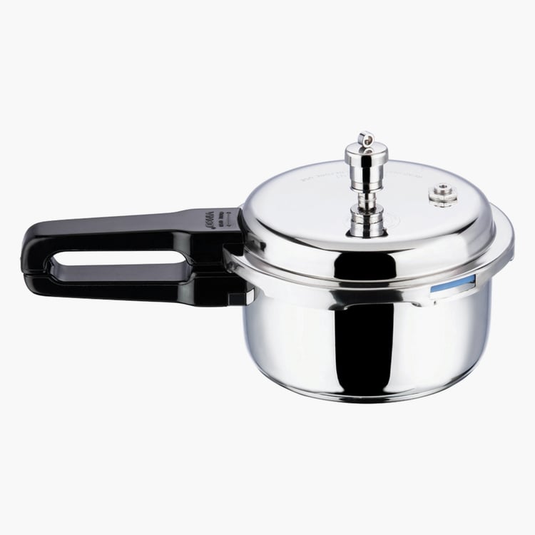 VINOD Platinum Triply Stainless Steel Pressure Cooker - 1.5L