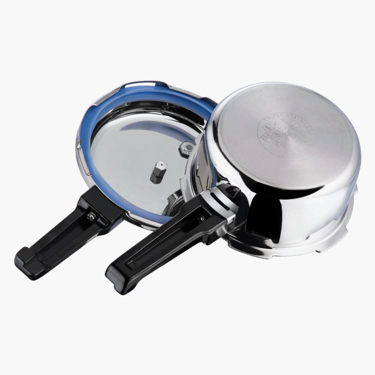 VINOD Platinum Triply Stainless Steel Pressure Cooker - 1.5L