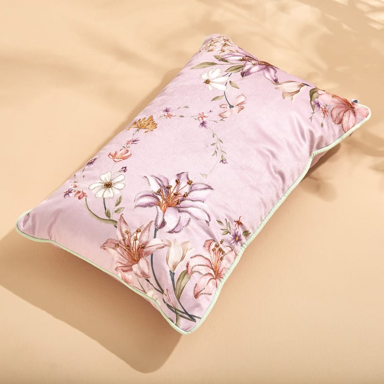 Moksha Orchid Printed Filled Cushion - 50x30cm