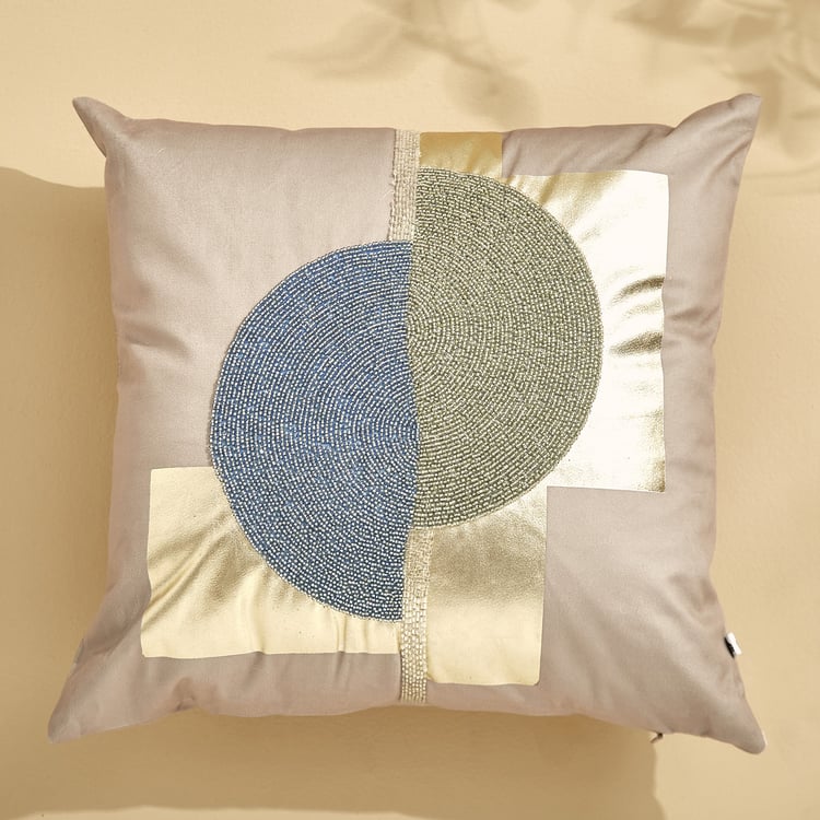 Homeshores Ellory Embellished Filled Cushion - 40x40cm