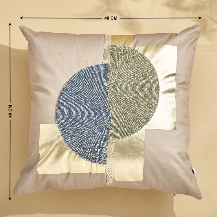 Homeshores Ellory Embellished Filled Cushion - 40x40cm