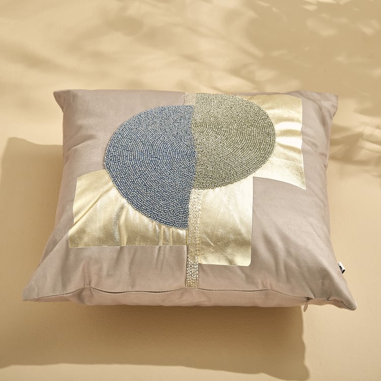 Homeshores Ellory Embellished Filled Cushion - 40x40cm