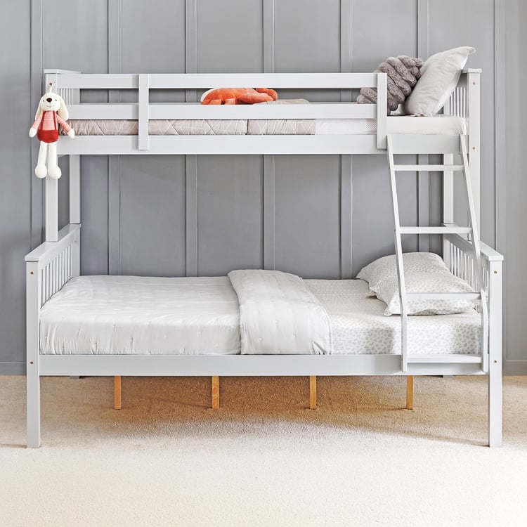 Helios Taylor Coupe Twin Solid Wood Bunk Bed - Grey