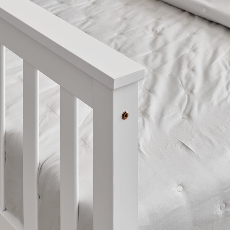 Helios Taylor Coupe Twin Solid Wood Bunk Bed - White