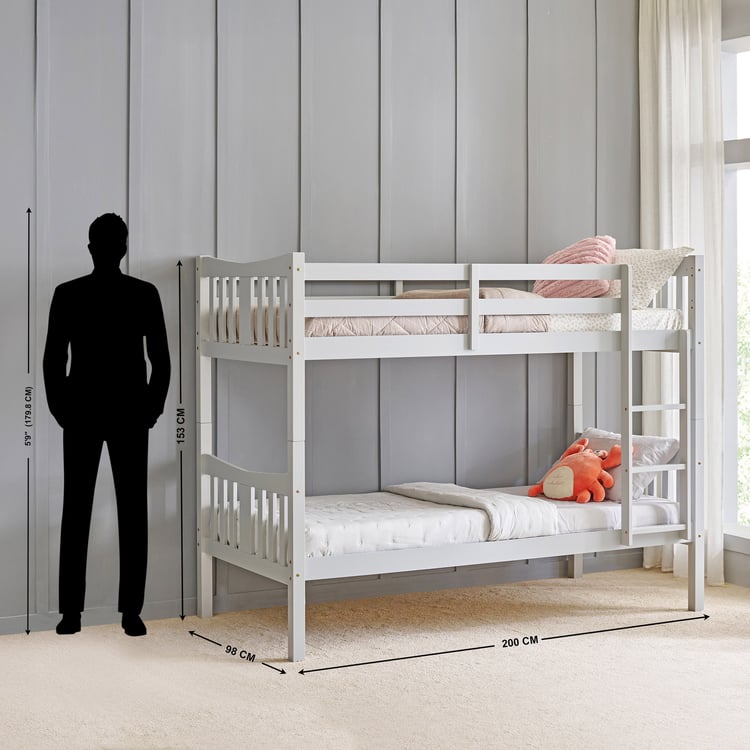 Helios Taylor Caribou Solid Wood Bunk Bed - Grey