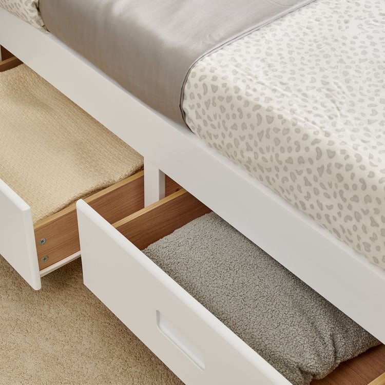Helios Taylor Moselle Captain Solid Wood Single Bed with Drawer Storage