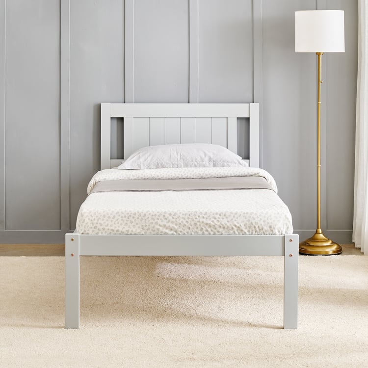 Helios Taylor Lyra Solid Wood Single Bed - Grey
