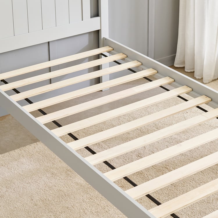 Helios Taylor Lyra Solid Wood Single Bed - Grey
