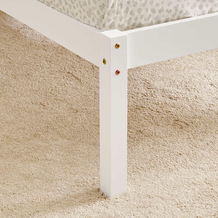 Helios Taylor Sarsar Solid Wood Single Bed - White