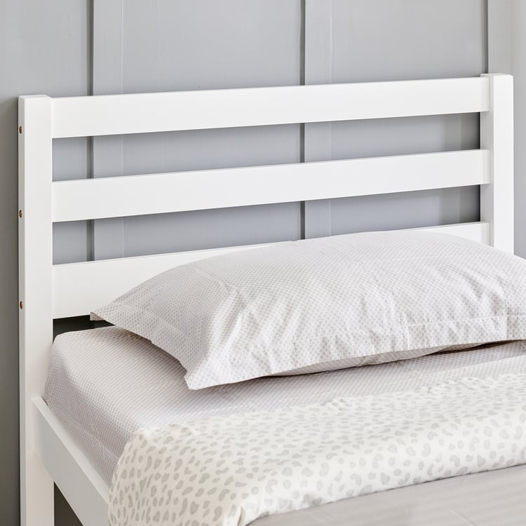 Helios Taylor Sarsar Solid Wood Single Bed - White