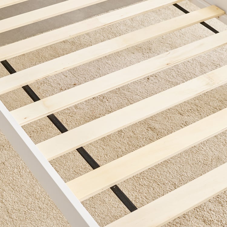 Helios Taylor Sarsar Solid Wood Single Bed - White