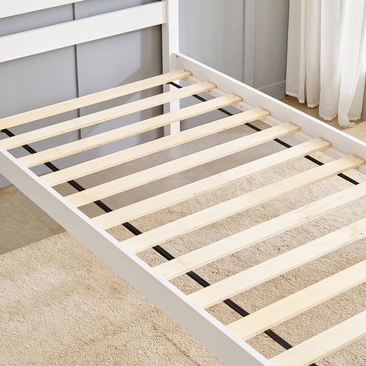 Helios Taylor Sarsar Solid Wood Single Bed - White