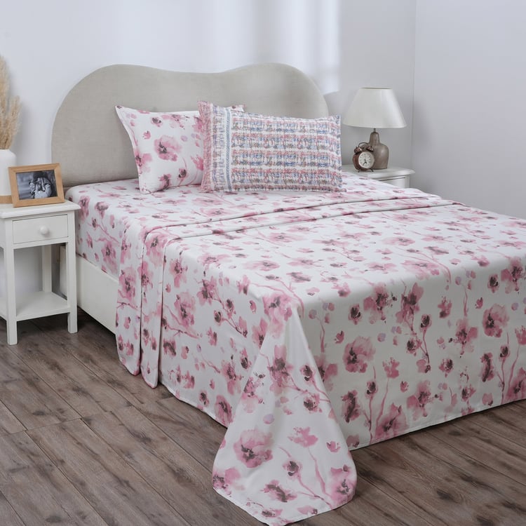 MASPAR Hermosa Cotton 210TC Printed 3Pcs Super King Bedsheet Set