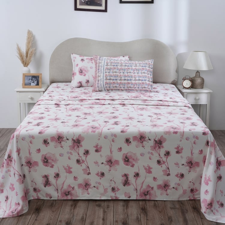 MASPAR Hermosa Cotton 210TC Printed 3Pcs Super King Bedsheet Set