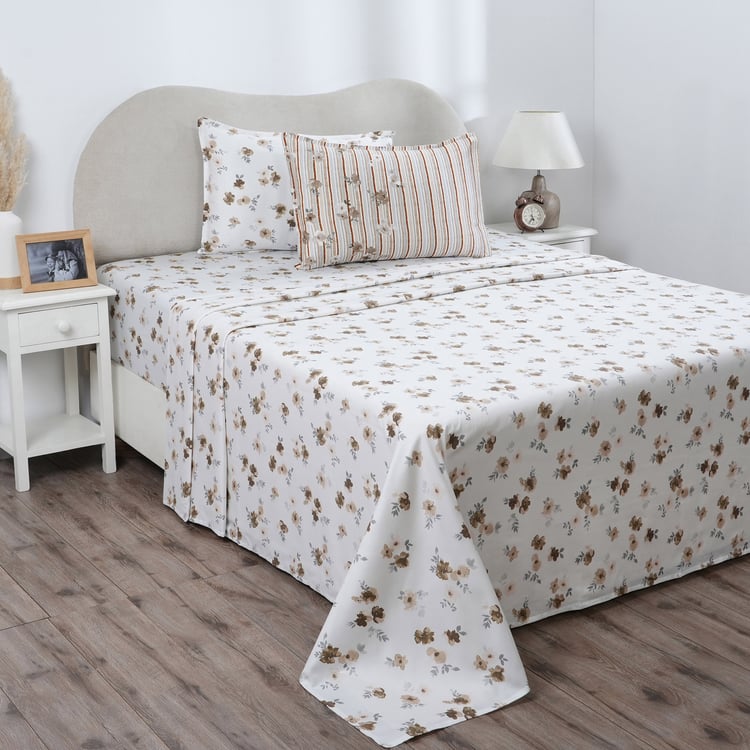 MASPAR Hermosa Cotton 300TC Printed 3Pcs King Bedsheet Set