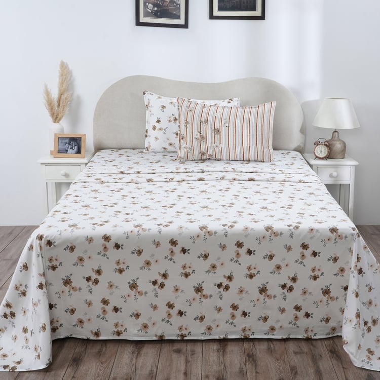 MASPAR Hermosa Cotton 300TC Printed 3Pcs King Bedsheet Set