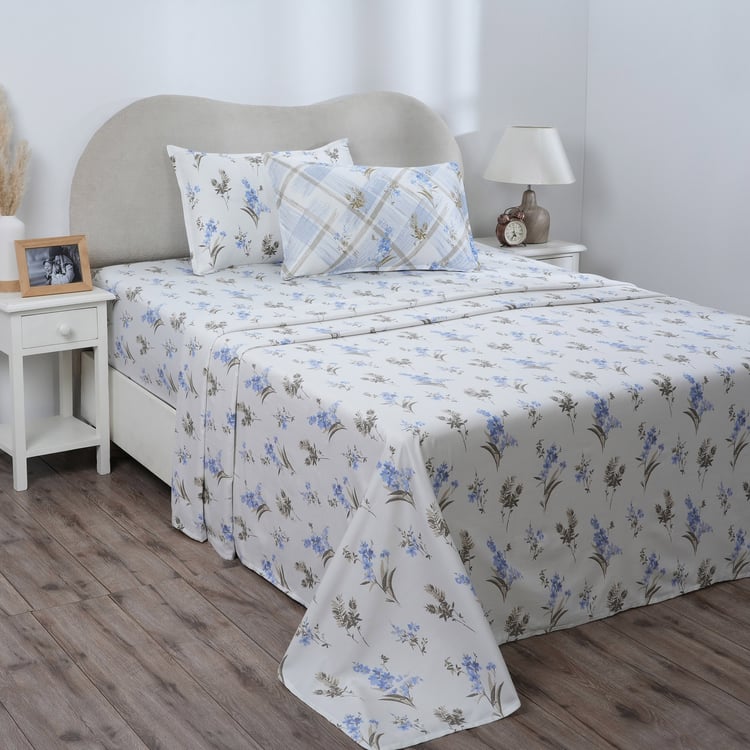 MASPAR Hermosa Cotton 300TC Printed 3Pcs Super King Bedsheet Set