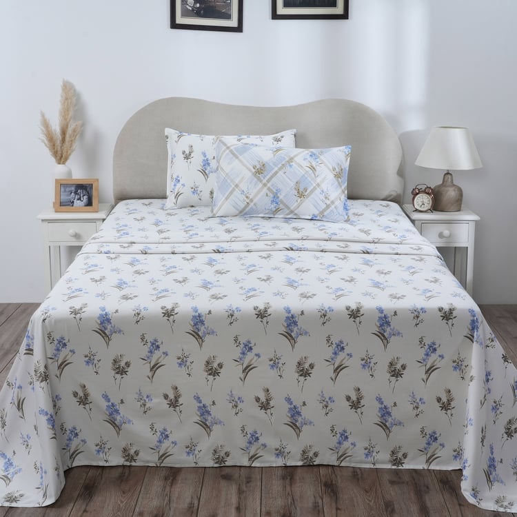 MASPAR Hermosa Cotton 300TC Printed 3Pcs Super King Bedsheet Set