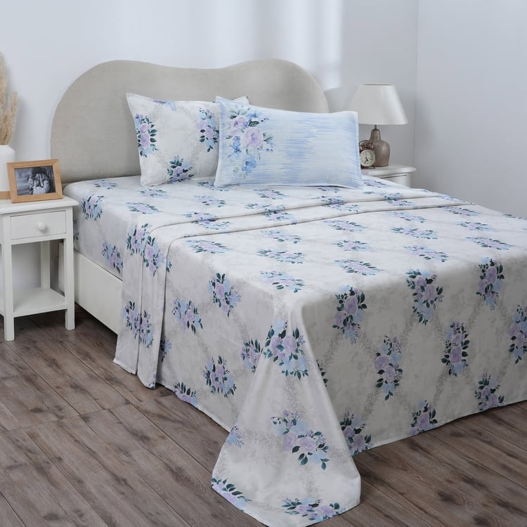 MASPAR Hermosa Cotton 300TC Printed 3Pcs King Bedsheet Set