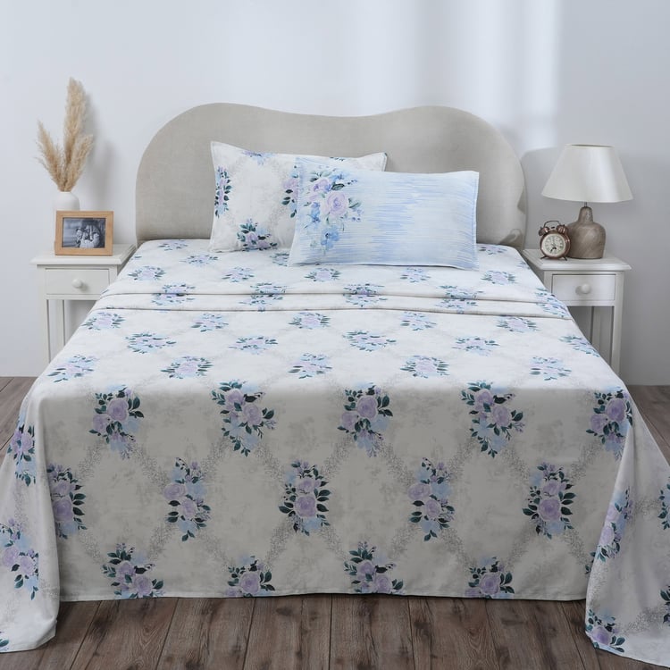 MASPAR Hermosa Cotton 210TC Printed 3Pcs Super King Bedsheet Set